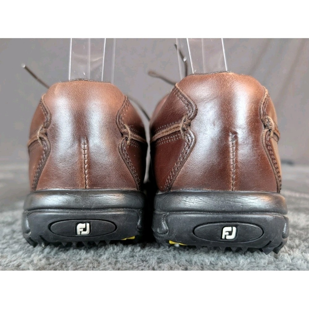 EUC FootJoy Contour Series Golf Shoe Cleat SZ 8 Brown Leather EUC Classic Preppy - Picture 5 of 10